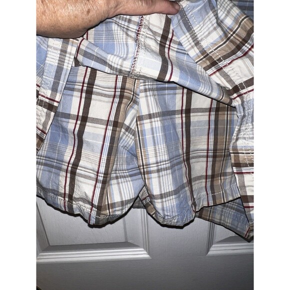 French Cuff Skort Womens 14 PLAID SCOOTER Skirt Cotton Preppy Pockets Casual - Picture 7 of 8